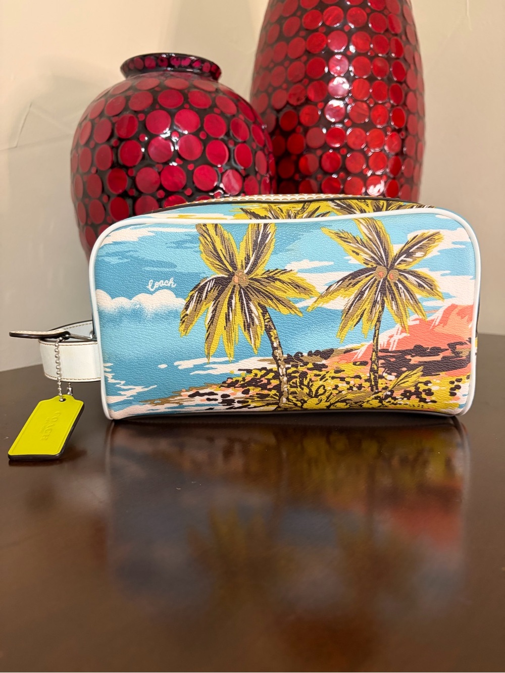 Coach Travel Kit Cosmetic Case in Hawaiian Print